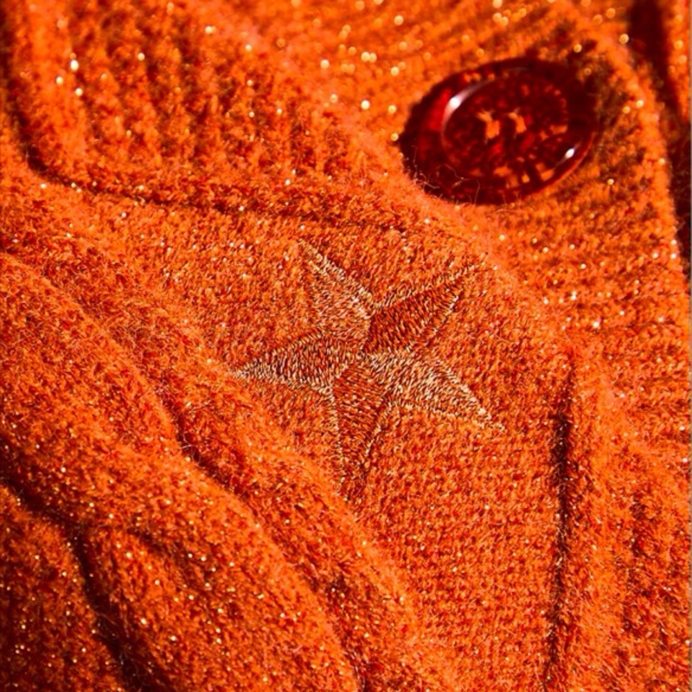 Taylor Swift TLOAS M/L Orange Glitter Cable Knit Sweater with CD Only - Picture 6 of 7